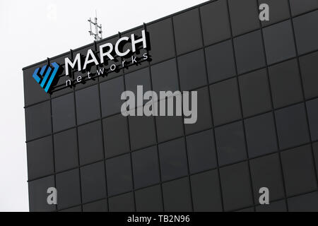 Ein logo Zeichen außerhalb einer Anlage bis März in Ottawa, Ontario, Kanada besetzt, am 20. April 2019. Stockfoto