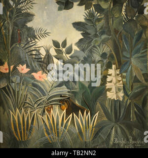 Henri Julien Félix Rousseau alias Le Douanier Rousseau - äquatorialen Jungle 1909 Stockfoto