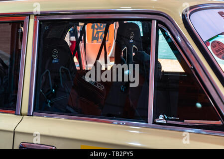 Sitz 1430 FU Abarth in montjuic Geist Barcelona Auto zeigen. Stockfoto