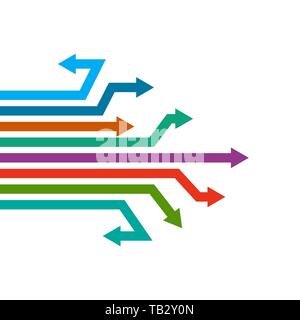 Abstrakte Pfeile nach rechts. Vector Illustration. Farbe der Pfeile Stock Vektor