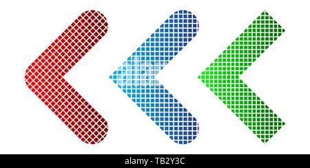 Satz Pfeile in Pixel Kunst, die von links nach. Vector Illustration. Isolierte Pfeilsymbol. Stock Vektor