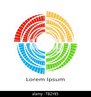 Abstrakte Emblem design Vorlage. Vector Illustration. Farbe kreative logo isoliert Stock Vektor