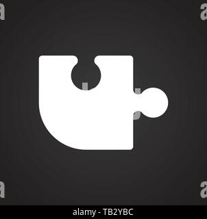 Puzzle Symbol auf Hintergrund für Grafik- und Webdesign. Einfachen Vektor unterzeichnen. Internet Konzept Symbol für Website Taste oder mobile App. Stock Vektor