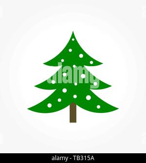 Weihnachtsbaum einfach auf das Symbol. Vector Illustration Stock Vektor