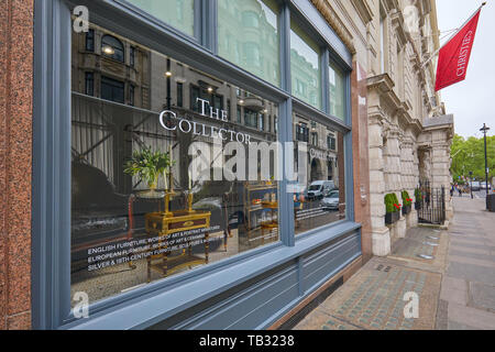 LONDON - Mai 17, 2019: Christie's berühmten Auktionshaus Gebäude in der King Street in London, England. Stockfoto