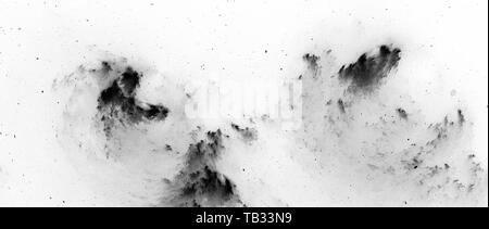 Widescreen dunkle Materie Vorlage, Computer generiert abstrakte Intensität Karte, 3D-Rendering Stockfoto