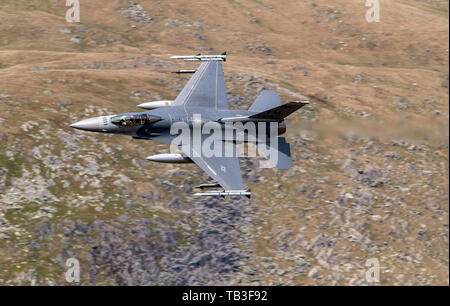 F-16C Flugzeuge von Homestead Air Reserve Base, Florida transit Die 5 Pass im LFA7 (Rufzeichen Mako Mako 21 und 22) am 16/05/2019 Stockfoto