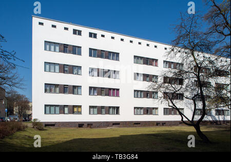 10.04.2018, Berlin, Berlin, Deutschland - Wohnanlage in der großen Siemensstadt Wohnanlage, ein modernes Berliner Wohnsiedlung, zwischen gebaut Stockfoto