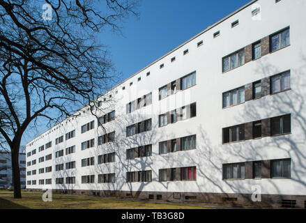 10.04.2018, Berlin, Berlin, Deutschland - Wohnanlage in der großen Siemensstadt Wohnanlage, ein modernes Berliner Wohnsiedlung, zwischen gebaut Stockfoto