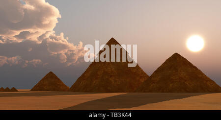 Die Große Pyramide in Ägypten ist der Pharao Cheops Gruft und ist in der Nähe von Cairo auf der Giza Plateau. Stockfoto