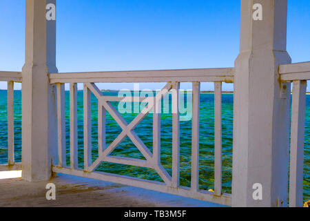 Schönen Pavillon am Strand Stockfoto