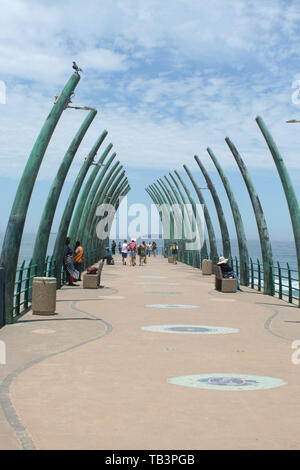 Walknochen Pier, Umhlanga, Südafrika Stockfoto