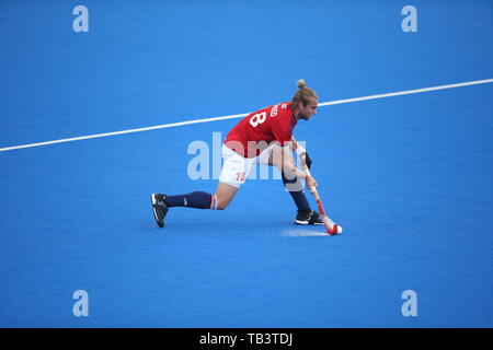 Großbritanniens Brendan Creed in Aktion in der FIH-Pro League Match am Lee Valley Hockey und Tennis Centre, London. PRESS ASSOCIATION Foto. Bild Datum: Samstag, 18. Mai 2019. Siehe PA Geschichte HOCKEY FIH. Photo Credit: Steven Paston/PA-Kabel Stockfoto