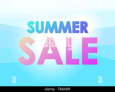 Summer Sale marine Hintergrund mit Sonnenstrahlen auf das Wasser. Vector Illustration Stock Vektor