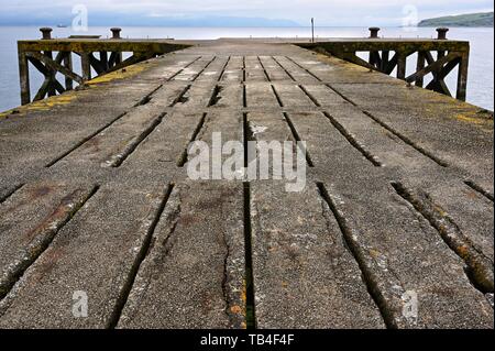 Die Portencross Pier in der Nähe von Seamill und West Kilbride Stockfoto