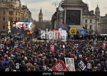 CND Trident Rally, London, Februar 2016 Stockfoto