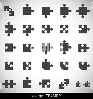 Puzzle Symbole auf dem weißen Hintergrund für Grafik- und Webdesign. Einfachen Vektor unterzeichnen. Internet Konzept Symbol für Website Taste oder mobile App. Stock Vektor