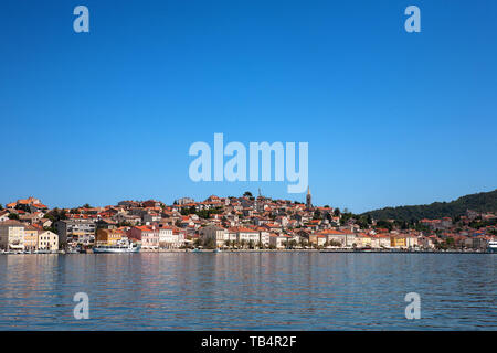 Mali Lošinj von der Bucht, Lošinj, Kroatien Stockfoto