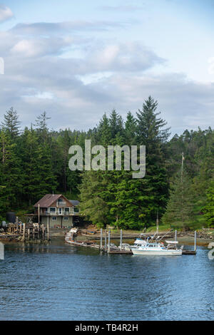 Ferienhaus nahe Ketchikan, Alaska Stockfoto