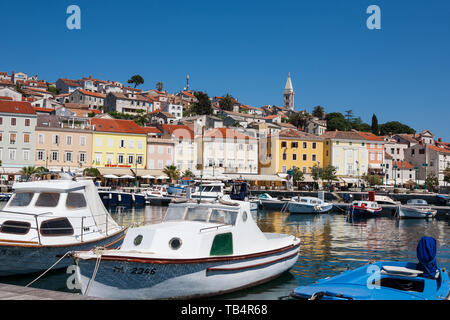 Aus dem Hafen von Mali Lošinj, Insel Lošinj, Kroatien Stockfoto