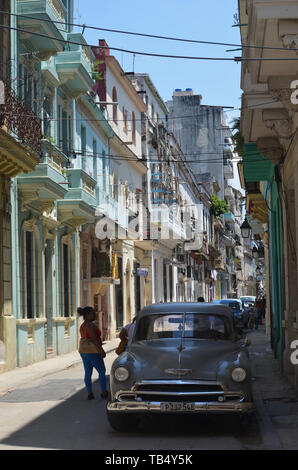 Vintage amerikanische Autos in Havanna, Kuba Stockfoto