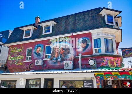 Toronto, Kanada - 5 Mai, 2019: Kensington Market, ein markanter multikulturellen Viertel in der Innenstadt von Toronto, einem nationalen historischen Ort Stockfoto