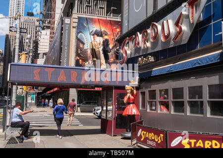 Stardust Diner Fassade, Times Square, New York City, USA Stockfoto