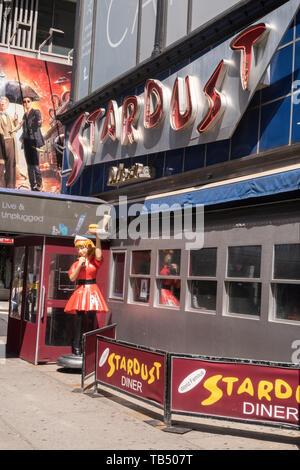 Stardust Diner Fassade, Times Square, New York City, USA Stockfoto