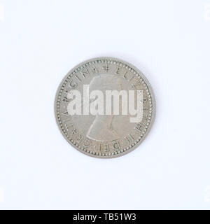 Britische sixpence Münze - 1960 Stockfoto