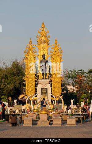 Denkmal von König Mangrai, mengrai Denkmal, Chiang Rai, Nordthailand, Thailand Stockfoto