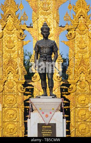 Denkmal von König Mangrai, mengrai Denkmal, Chiang Rai, Nordthailand, Thailand Stockfoto