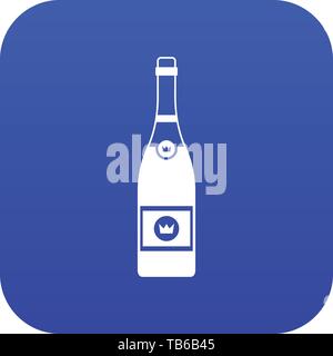 Champagner Symbol digital Blau Stock Vektor