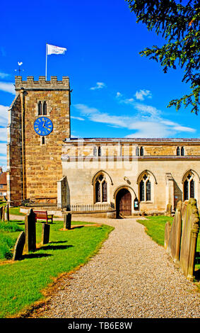 St Andrews Kirche, Aldborough, North Yorkshire, England Stockfoto