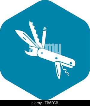 Lager Messer Symbol, einfachen Stil Stock Vektor