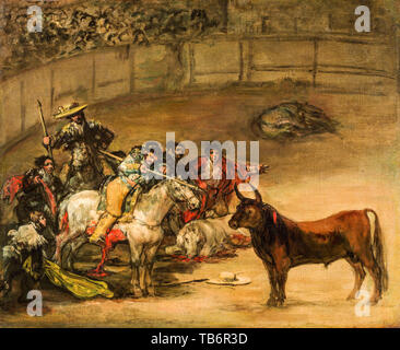 Francisco Goya, Stierkampf, suerte de varas, Malerei, 1824 Stockfoto