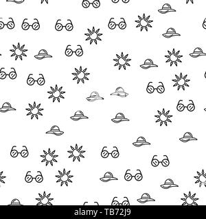 Sommer Urlaub Elemente Nahtloses Muster Vektor Stock Vektor