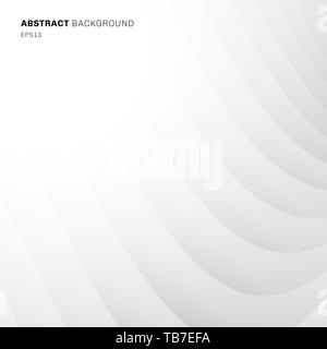 Abstrakte geometrische Kurve diagonal Weiße und Graue Farbe Hintergrund und Textur. Vector Illustration Stock Vektor