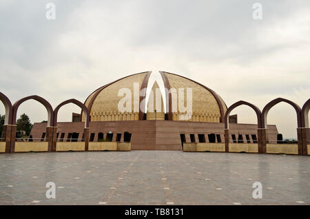 Blick auf Pakistan Denkmal in Islamabad von hinten Stockfoto