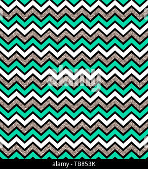Zick-zack-Blau und Silber nahtlose Muster. Geometrische Hintergrund. Drucken Tuch, Etiketten, Banner, Karte, Website, wrapper Wrap Stockfoto