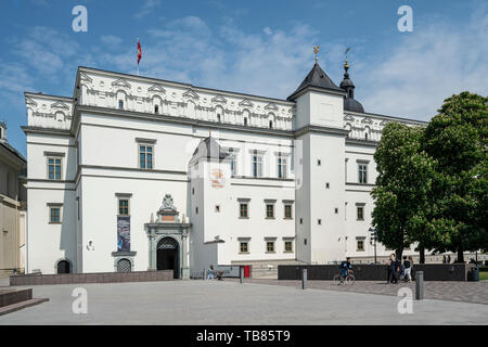 Vilnius, Litauen. Mai 2019. Die Fassade des Palastes der Großfürsten von Litauen Stockfoto