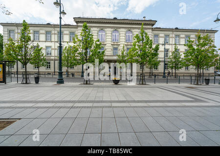 Vilnius, Litauen. Mai 2019. Ein Blick auf den Palast der litauischen Akademie für Musik und Theater Stockfoto