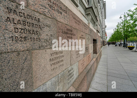 Vilnius, Litauen. Mai 2019. Der ehemalige KGB-Gebäude, das heute das Museum der Opfer des Genozids Stockfoto