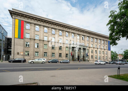 Vilnius, Litauen. Mai 2019. Die Fassade des Litauischen Ministerium für Auswärtige Angelegenheiten Gebäude Stockfoto