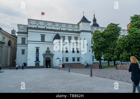 Vilnius, Litauen. Mai 2019. Die Fassade des Palastes der Großfürsten von Litauen Stockfoto