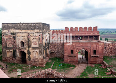 Elefant Tor, Fatehpur Sikri, Agra Bezirk von Uttar Pradesh, Indien. Stockfoto