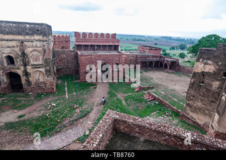 Elefant Tor, Fatehpur Sikri, Agra Bezirk von Uttar Pradesh, Indien. Stockfoto