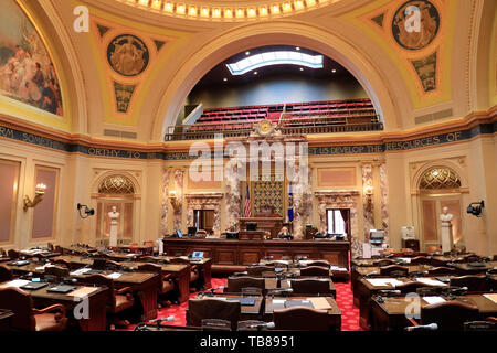 Minnesota Senat Kammer in Minnesota State Capitol. Saint Paul Minnesota. USA Stockfoto