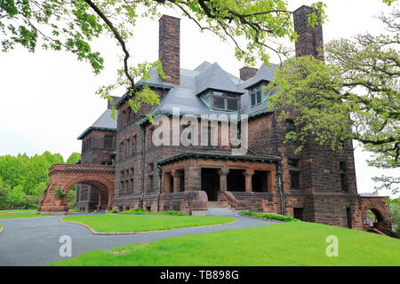 Die Railroad Tycoon James J. Hill House im Summit Avenue. Saint Paul Minnesota USA.. Stockfoto