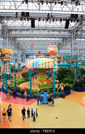 Nickelodeon Universe Theme Park innerhalb der Mall von Amerika. Bloomington. Minnesota. USA Stockfoto