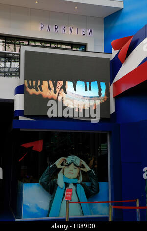 Der Eingang von über Amerika Fahrt in Mall von Amerika. Bloomington. Minnesota USA fliegen. Stockfoto